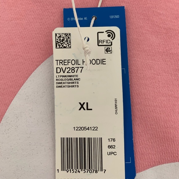 NEW Adidas Hoodie Sweatshirt Pink - Picture 8 of 8